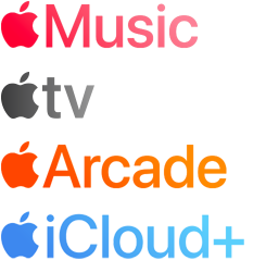 Seznam slu?eb Apple: Apple Music, Apple TV, Apple Arcade a Apple iCloud Plus